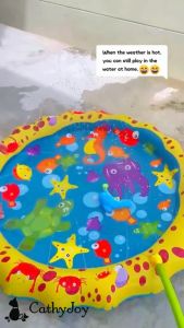 JOY Kids Water Fountain Splash Pad Sprinkle Wading Swimming Pool Inflatable Play Water Bath Mat