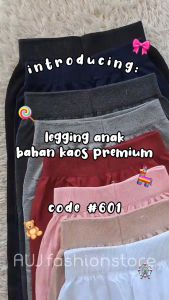 Legging Anak Perempuan Polos 5-15 tahun hitam putih biru abu Tebal Halus Adem