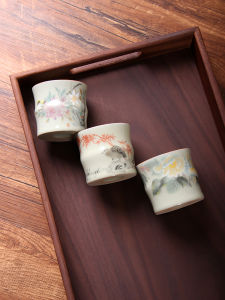 Ruyao Ceramic Tea Cup Bamboo Node Owner Cup Chinese Style Ceramics Tea Set Small Refreshment Elements Dehua Origin