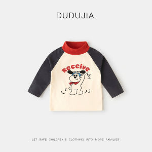 Antibacterial Baby T-Shirt Long Sleeve Half High Collar Base Layer Childrens Clothing for Boys And Girls New Arrival Infant Wear