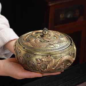 Vintage Large Ashtray with Lid Fly-ash Protection