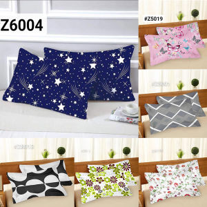 COD 6 Set(12pcs) Cotton Pillow Case Poly Cotton Standard Size Pillowcase Cotton Cute Geometric Plaid Print 18×28inch