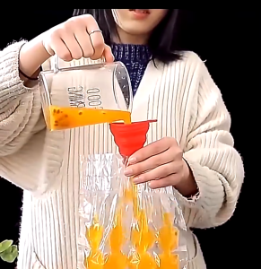 Túi Làm Đá Viên Tiện Lợi Dùng 1 Lần Nhựa PE An Toàn Khi Dùng Dễ Sử Dụng Không Cần Khay 24 Viên/ Túi GD915-BichDaVien
