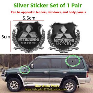 Mitsubishi Pajero V31 Black King Diamond Tail Label 3D Aluminum Car Decal Door Sticker Auto Decoration Reflective Patch