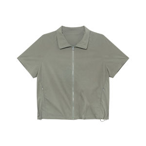 Outdoor Zipper Short Sleeve Shirt for Women Stylish Design