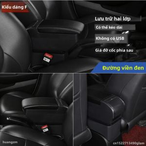 Hộp Để Tay Trung Tâm Nội Thất Xe Toyota Yaris Vitz Chất Liệu Da/nhựa ABS Phụ Kiện Độ Xe Cho Các Đời Xe 2011-2019