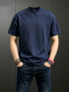 CHENMU | Dark Blue Heavy Duty 100% Cotton T-Shirt for Men 300g