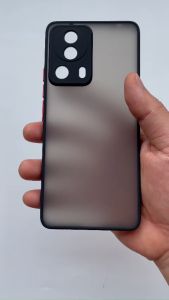 Ốp lưng cứng nhám mờ viền màu bảo vệ camera cho Xiaomi Mi 13 Lite