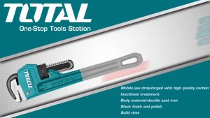 Mỏ lết răng size lớn TOTAL đủ size thép Cr-V siêu cứng chống rỉ vặn mở bulong đai ốc sửa chữa cơ khí ống nước máy móc