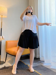 High Waist Running Yoga Shorts Women Sport Fitness Anti-Light Loose A-Pen Pant Skirt for plus Size Summer Active Wear