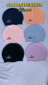 Swimming Cap Topi Renang Silicone Kansa KS101 Warna Polos Penutup Kepala Silicone Anak Dan Dewasa