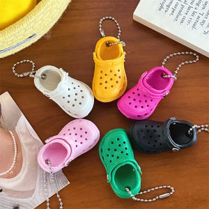 1/6 Pcs Creative Simulation Mini Slippers Pendant Cute Hole Shoes Keychain Small Accessories Pendant