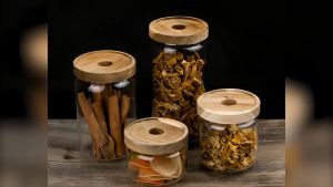 Toples Kaca Tempat Penyimpanan Makanan Snack Cemilan Bumbu Kopi Kedap Udara Storage Jar