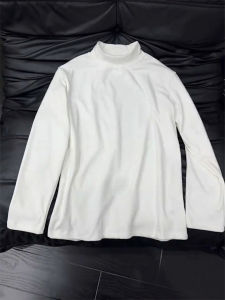 เสื้อยืดคอปกสูงครึ่งตัวผู้ชาย แขนยาว สไตล์สตรีท ดีไซน์แฟชั่น ทรงสลิมฟิต ทรงหลวม ผ้าโพลีเอสเตอร์ ฤดูใบไม้ร่วง