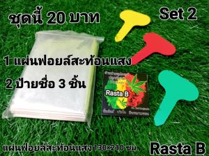 โปรโมชั่นอุปกรณ์ปลูกต้นไม้ทุกอย่าง 20 บาท 1.⭐️แผ่นฟอยล์สะท้อนแสง สะท้อนความร้อน ขนาด 130 × 210 ซม. แผ่นเดียวใหญ่อลังการ นำไปใช้งานได้สบายๆ ประหยัดๆ สวยๆ 2. ☘️ป้ายชื่เขียนพันธุ์ต้นไม้ มีให้ถึง 3 สี เขียว แดง เหลือง จำนวน 3 ชิ้น