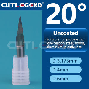 Carbide Engraving Bit 20 30 45 60 90D V Shap Tip End Mill Tungsten Carbide 3D Milling Cutter for aluminum wood  CNC Router Bit