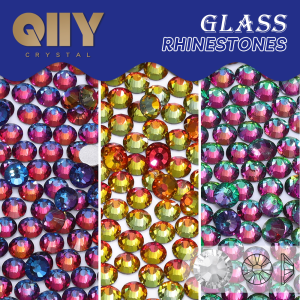 Volcano Series Multi-Size Flatbase Glass Rhinestones SS3-SS30 Glue On Glitter Crystal For Nail Art Crafts Decoration Parts