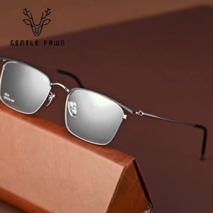 Gentle Fawn Frame Kacamata Titanium Ringan Kokoh Style Kotak Bisa Minus Trendy Style Fashion Pria Wanita Trendy 6314
