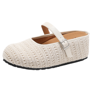 Josiny | Lace-up Mesh Mary Jane Flats Easy Slip-on