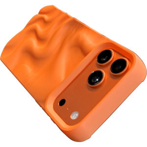 DAIMANG | Orange Starry Sky 3D Water Wave iPhone 17 Pro Max Case