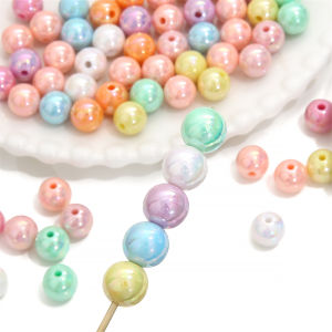 30Pcs 12mm Acrylic Solid Colorful Round Beads Candy Color Spacer Loose Beads For Jewelry Making Diy Charm Bracelet Handmade Pendants Supplies