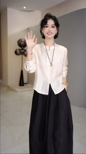Bộ Đồ Nữ Áo Dài Tay và Chân Váy Phong Cách Trung Quốc cho Mùa Xuân và Thu