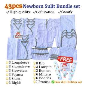43pcs Newborn clothes All cotton Sulit set | baby dress baru baruan bundle set