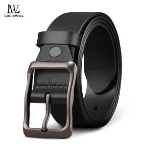 LouisWill Fashion Men Belt Smooth PU Belt Retro Belt Adjustable Belt Business Leisure Belt Simple Casual Needle Buckle Wear-resistance Simple Nice Waistband