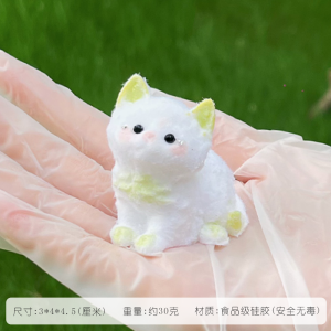 Original Handmade Kitty Slow Rebound Squeezing Toy Edible Silicon Creative Cute Decompression Toy