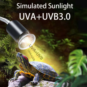 25W/50W Reptile Heat Lamp UVA UVB Pet Heating Lamp with Holder&Adjustable for Lizard Turtle Snake Amphibian&Aquariaum