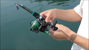 อุปกรณ์รอกล้อหมุน รอกตกปลา อุปกรณ์เสริมคันเบ็ดตกปลา น้ำหนักเบา Gear Ratio 5.2:1 JM-200