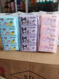 1pk tisu basah mini wipes dalam 1pk isi 8pc/ tisu basah bayi super lucu / tisu basah mini khusus motif sanrio