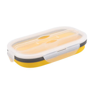 Japanese-Style Silicone Folding Lunch Box Travel Portable Lunch Box High Temperature Resistant Refrigerator Storage Microwave Oven Student Bento Box