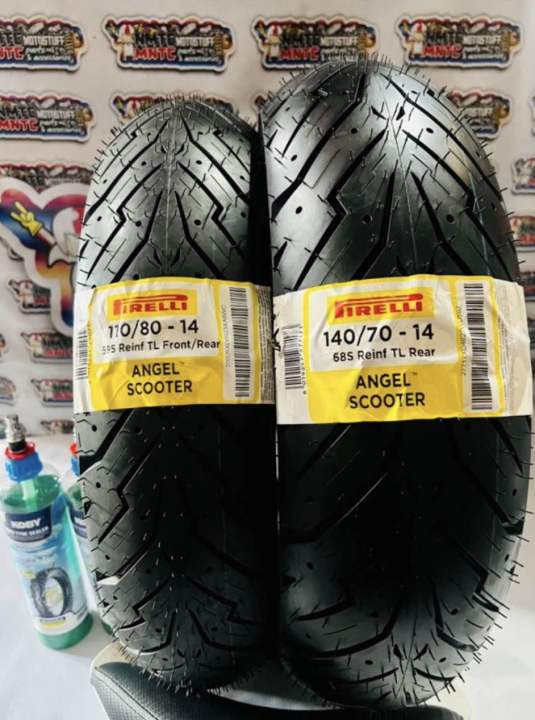 PIRELLI ANGEL SCOOTER 140 70 14 110 80 14 TUBELESS BUNDLE WITH