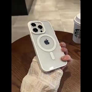 Luxury Magsafe Transparent Case For iPhone 15 14 13 12 11 Pro X XS XR Max Mini 7 8 Plus SE 2022 Magnetic Wireless Charge Cover