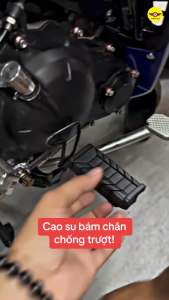 Combo Gác Chân Trước Cao Su Kijima + Gác Chân Sau Hayate Nhôm Cao Su - Phụ Kiện Xe Máy Honda Yamaha Suzuki