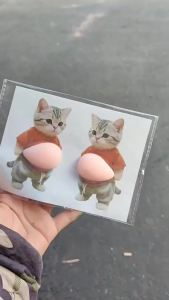 3D Soft Belly Dog Cat Stickers Cute Animal Series Mobile Phone Decoration Simple DIY Sticker for Children Students Supplies