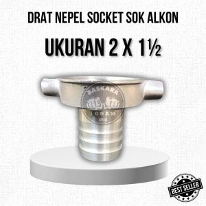 Soket Drat Nepel 2x1½ Inch Mesin Pompa Air Irigasi Socket Aluminium