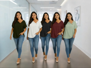 TFPH ZENNY Crumpled Linen Chic Blouse – Versatile & Stylish