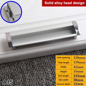 【X】Alloy Embed Door Knobs Kitchen Cabinet Cupboard Door Drawer Hidden Dresser Pull Handles Furniture Hardwre Accessory