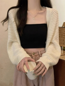HUOLISI | Thin Lace Sun Protection Knit Cardigan