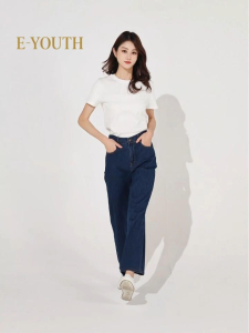 Eyouth 10172 Women Urban Ease Straight Jeans