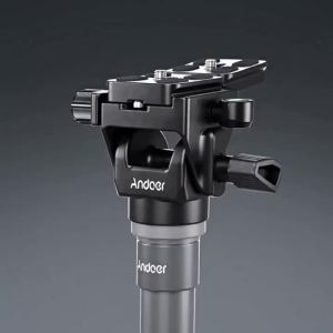 Docooler | Andoer M-12 Monopod Tilt Head Panoramic Head Telephoto Bird Watching with Quick Release Plate Monopod Head Arca