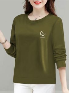 ทันสมัย หลวม คอกลมแขนยาว เสื้อสเว็ตเชิ้ต ผู้หญิง เวอร์ชั่นเกาหลีสไตล์ใหม่ ฤดูใบไม้ผลิ ฤดูใบไม้ร่วง มีสไตล์ พรางหุ่น หลากหลาย ด้านบน