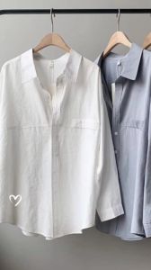 Kemeja Polos Wanita Lengan Panjang Korea Style - Kemeja Wanita Oversize Baby Corduroy Atasan Wanita