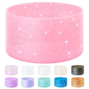Glitter Silicone Boot Bottom Sleeve Cup for Stanley 12-24oz Bling Water Bottle Bottom Sleeve Cover Tumbler Bumper Protector