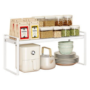 JIABAILI | Kitchen Refrigerator Top Multi-level Spices Storage Rack Adjustable