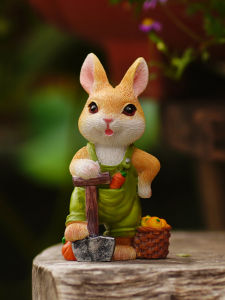 กระต่ายน่ารักตกแต่งสวนภูมิทัศน์ขนาดเล็กระเบียงบอนไซตกแต่งพืชอวบน้ำของขวัญตกแต่งสำนักงานโต๊ะหนังสือ