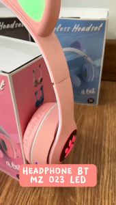 Headphone Bluetooth STN28 LED Telinga Kucing Headset Bando Wireless Portable Cute Cat Audio Stereo Super Bass Earphone Music Gaming - GP Mall