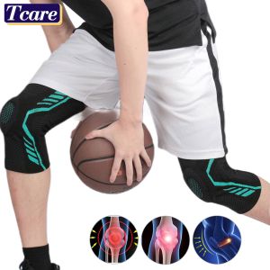 1 PCS Sports Compression Knee Support Leg Brace Patella Protector Knitted Silicone Spring Knee Pads Cycling Running Basketball